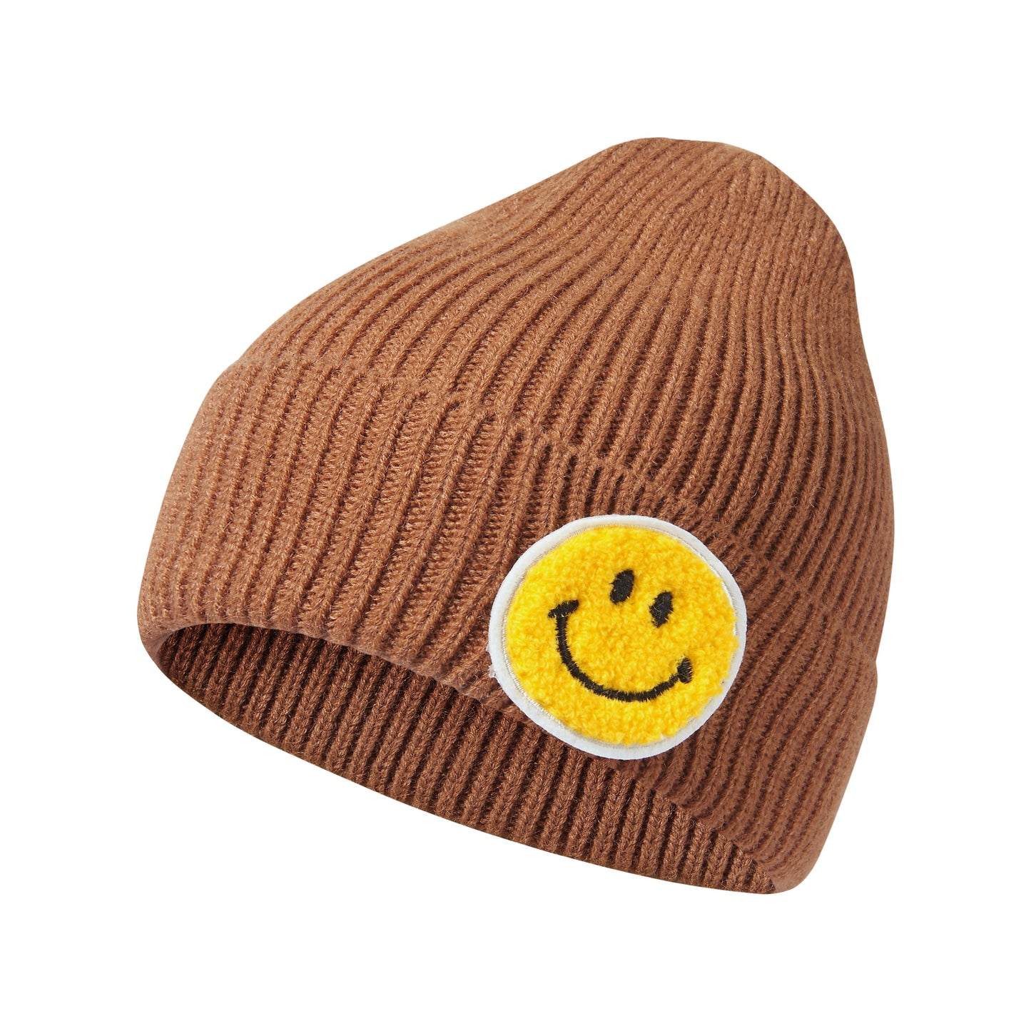 Casual Pastel Tones Yellow Smile Happy Face Beanie