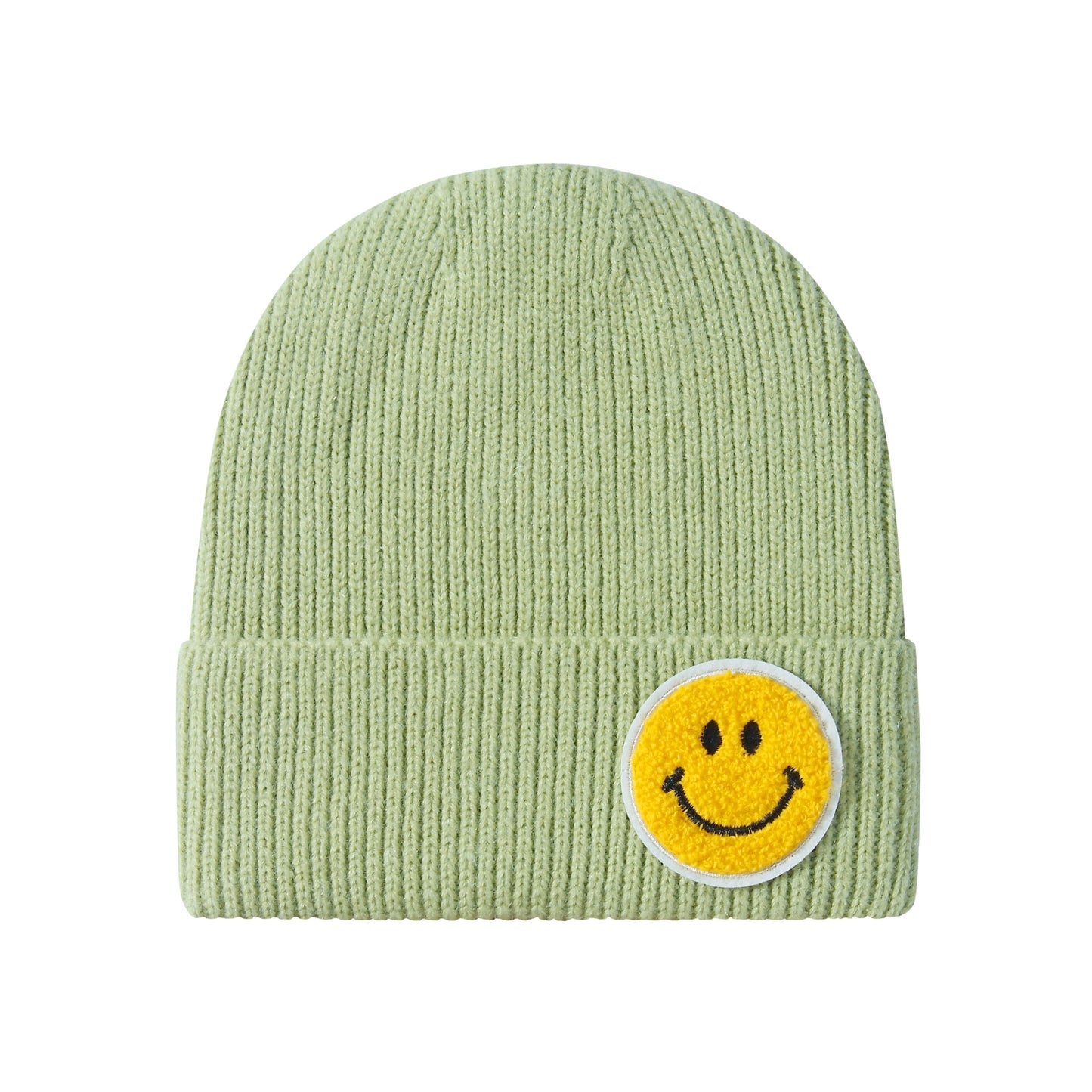 Casual Pastel Tones Yellow Smile Happy Face Beanie