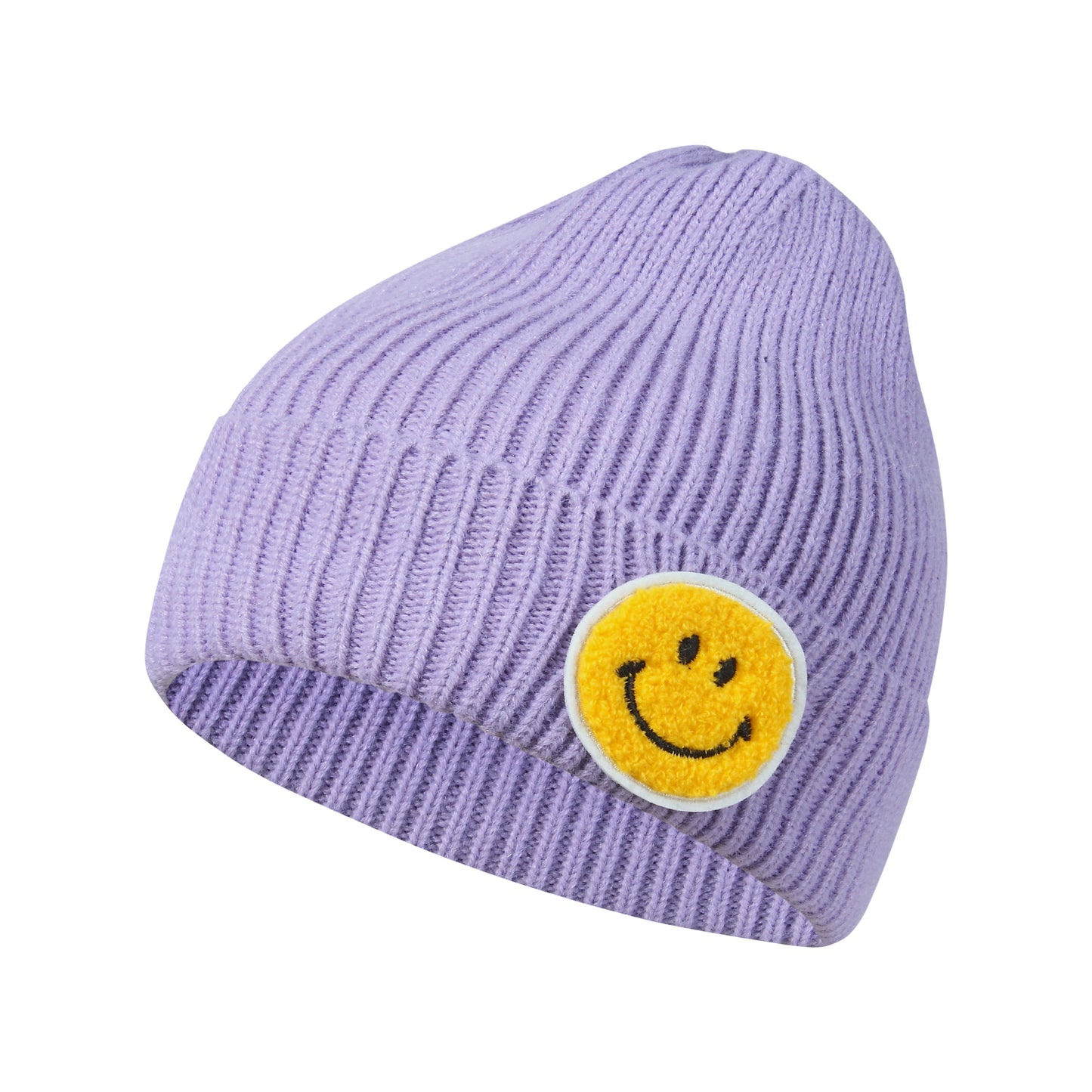 Casual Pastel Tones Yellow Smile Happy Face Beanie