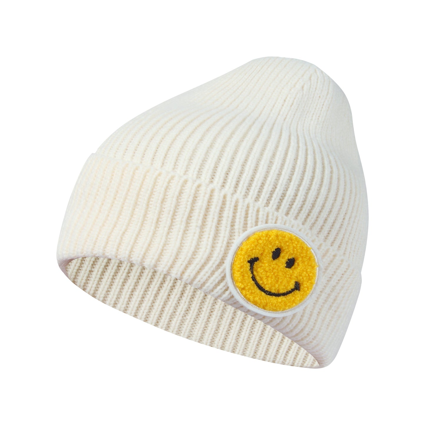 Casual Pastel Tones Yellow Smile Happy Face Beanie