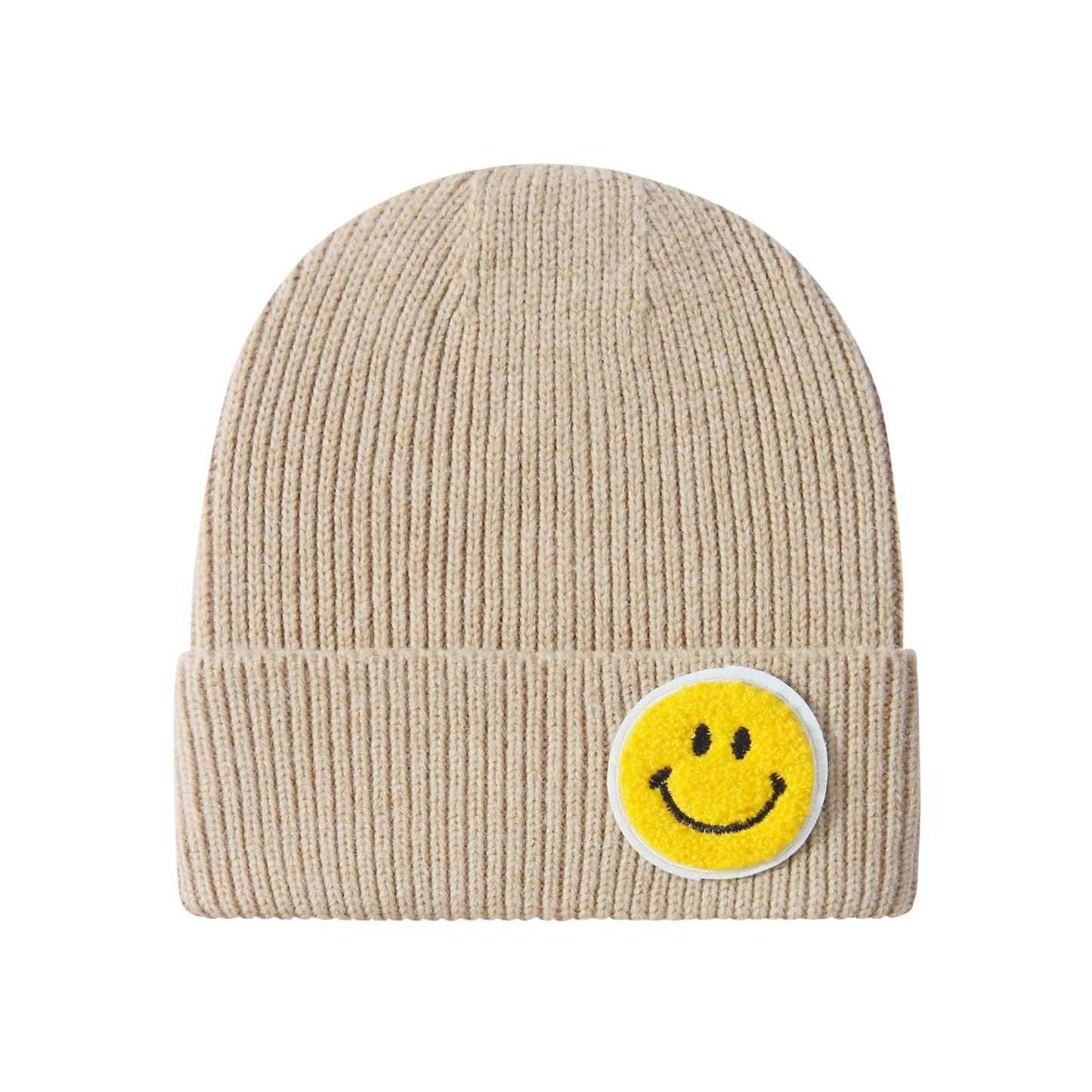 Casual Pastel Tones Yellow Smile Happy Face Beanie