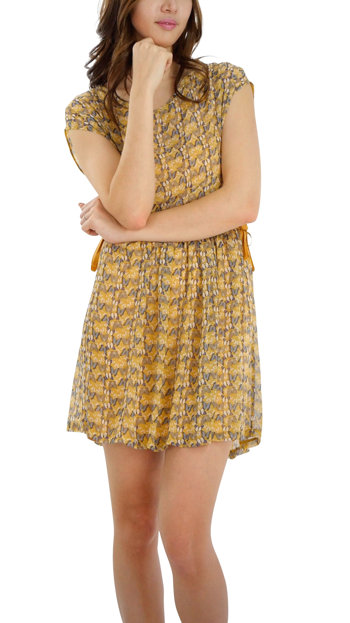 Butterfly Printed Mini Dress - Shop Lev