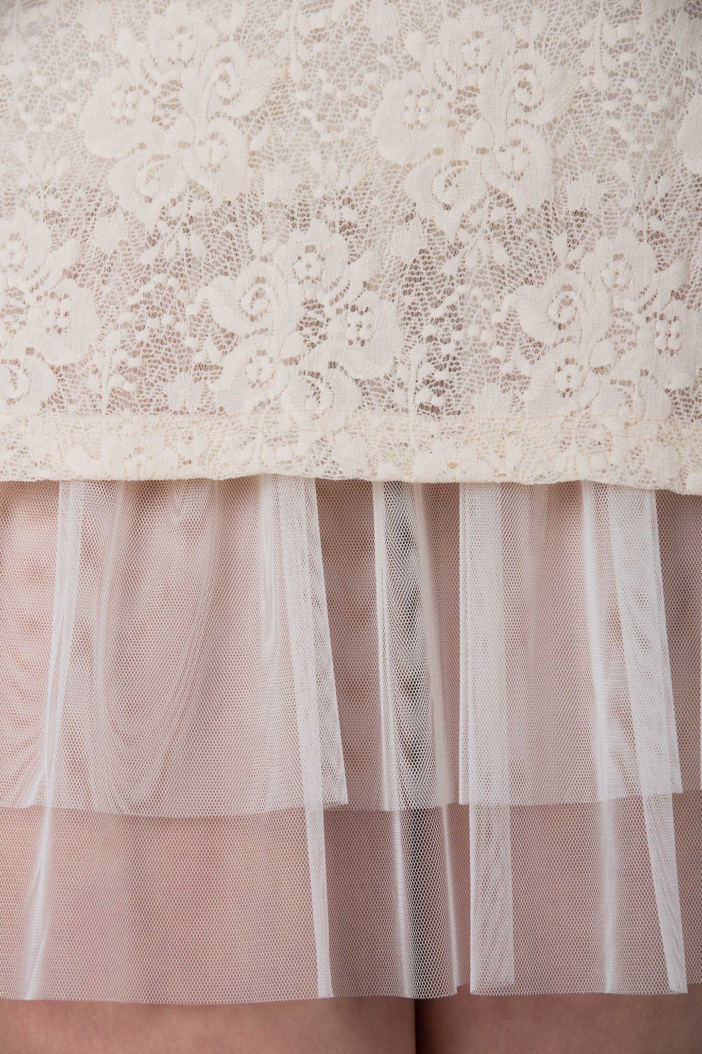 Lace Long Sleeve Tunic with Mesh Slip - Shop Lev