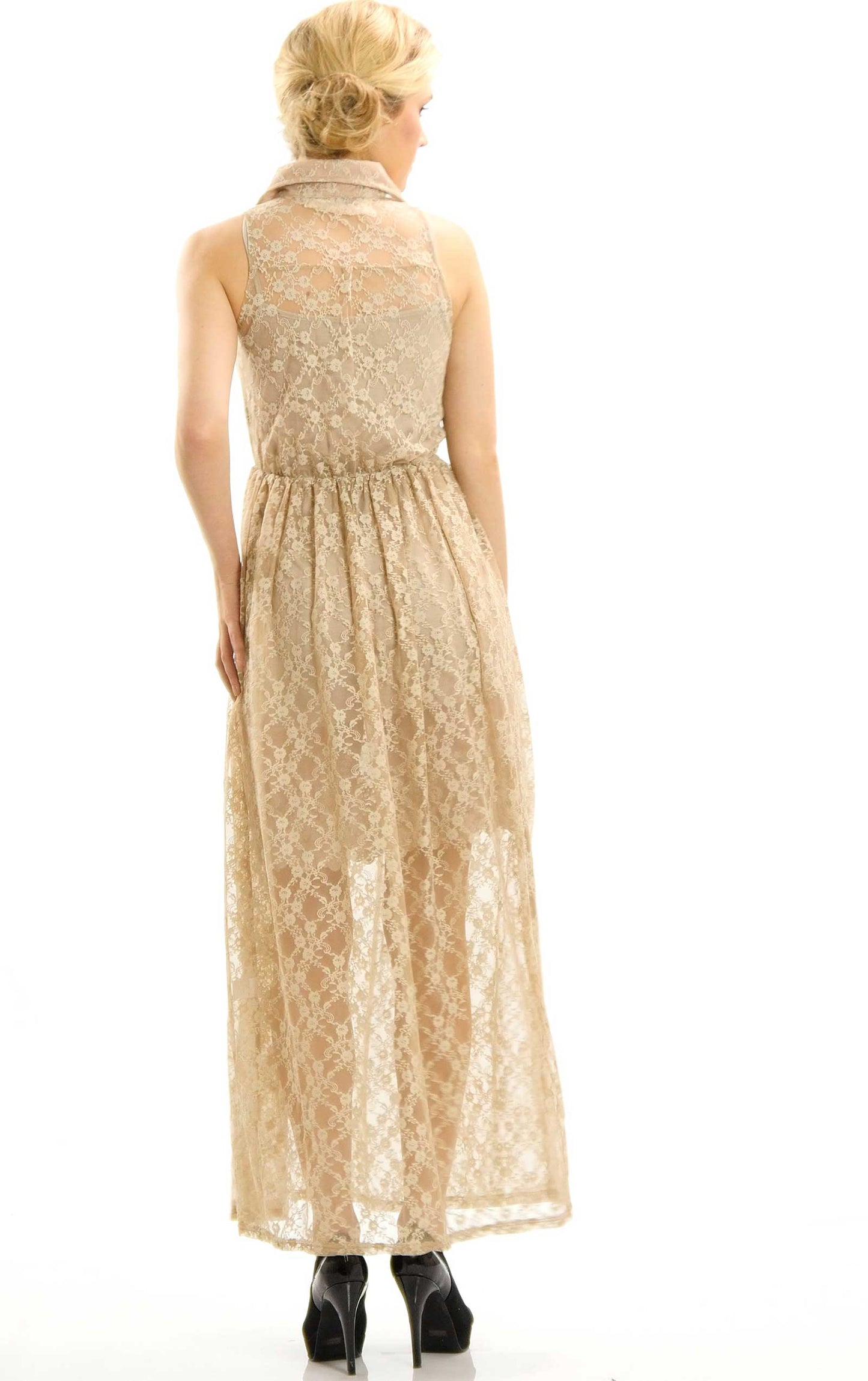 Lace Pullover Maxi Dress - Shop Lev