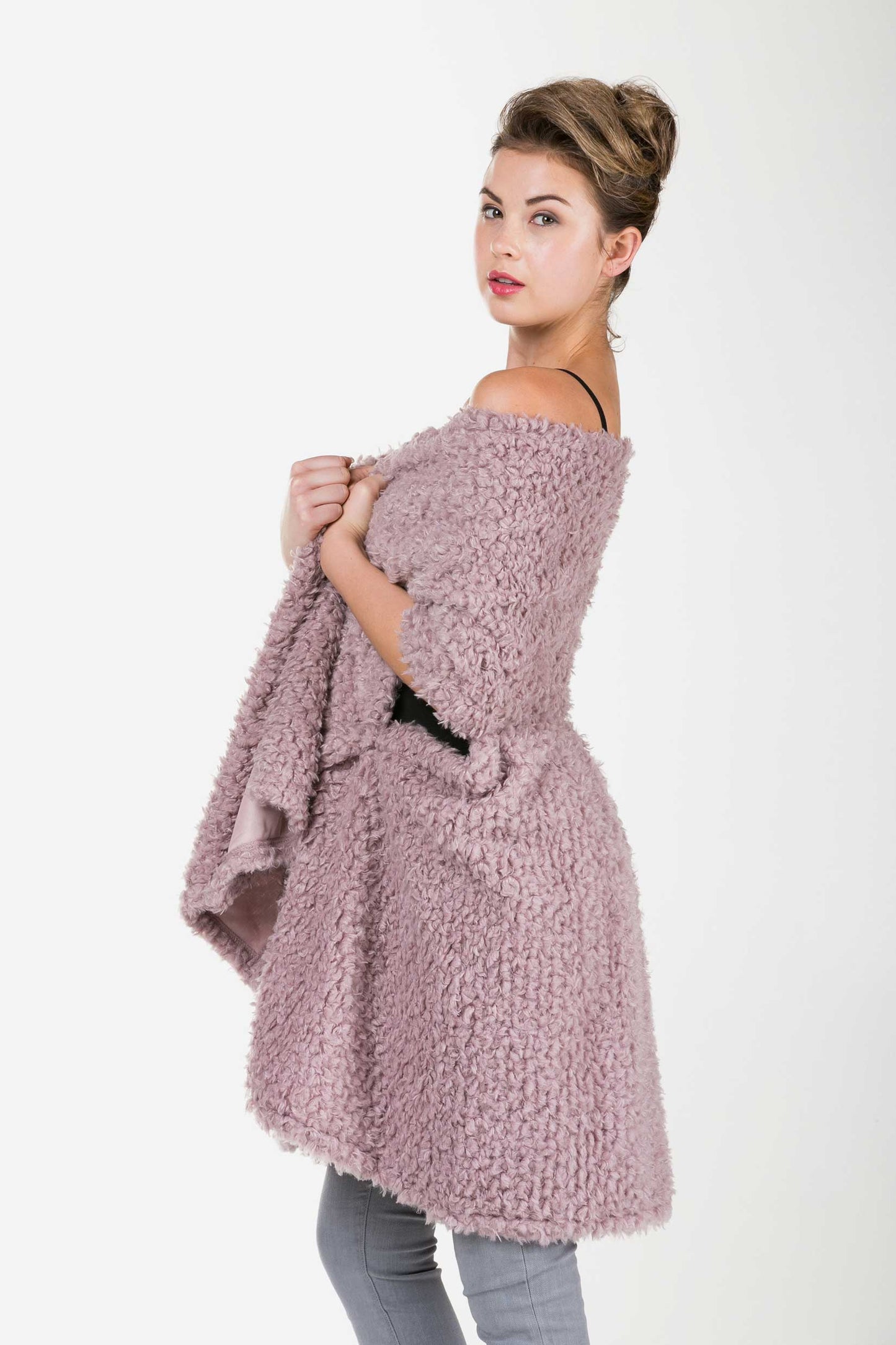 Shaggy Fur Convertible Vest and Shawl - Shop Lev