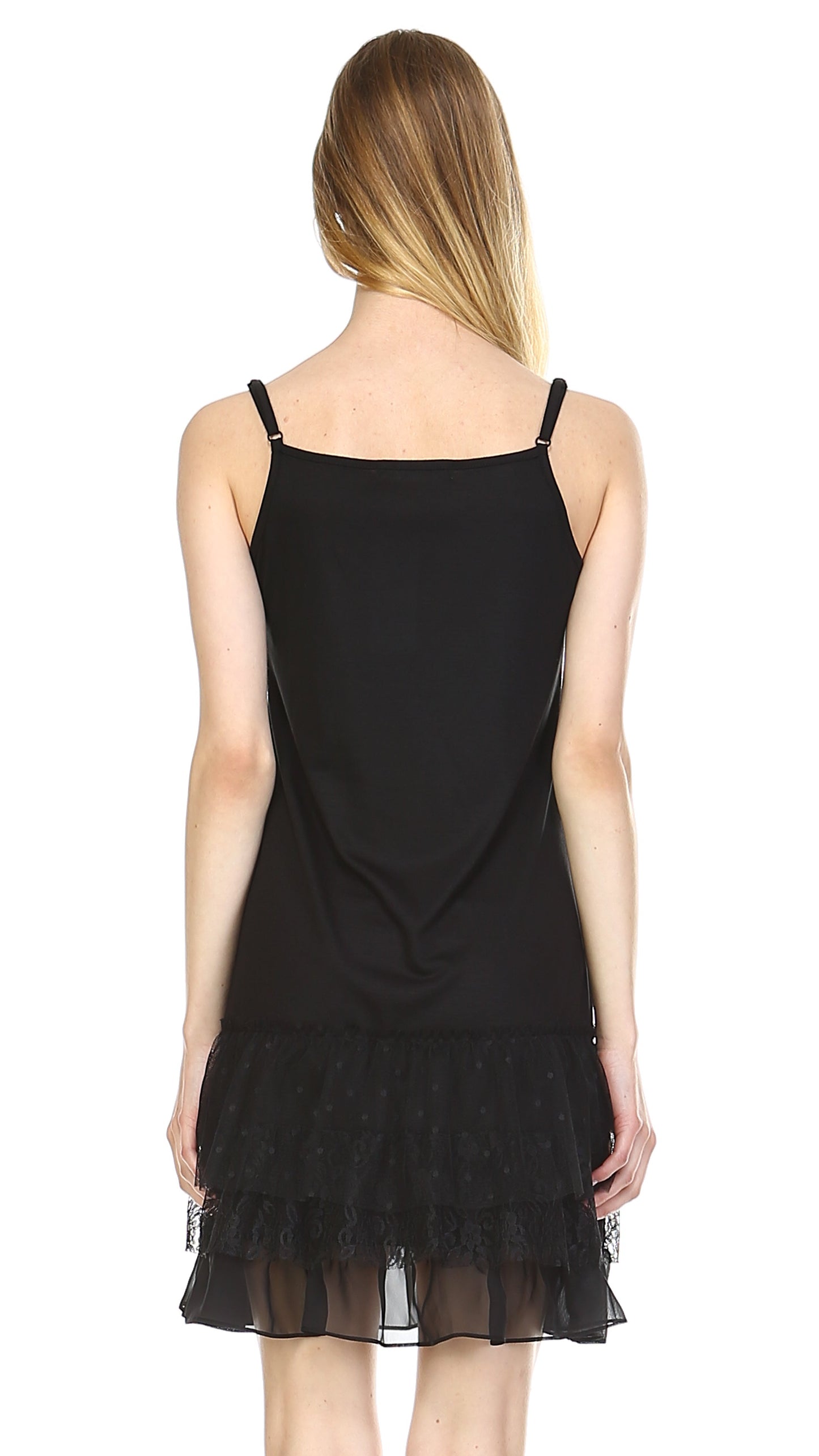 Women's Knit Flare Full Slip with 3 combo ruffle layers - Shop Lev