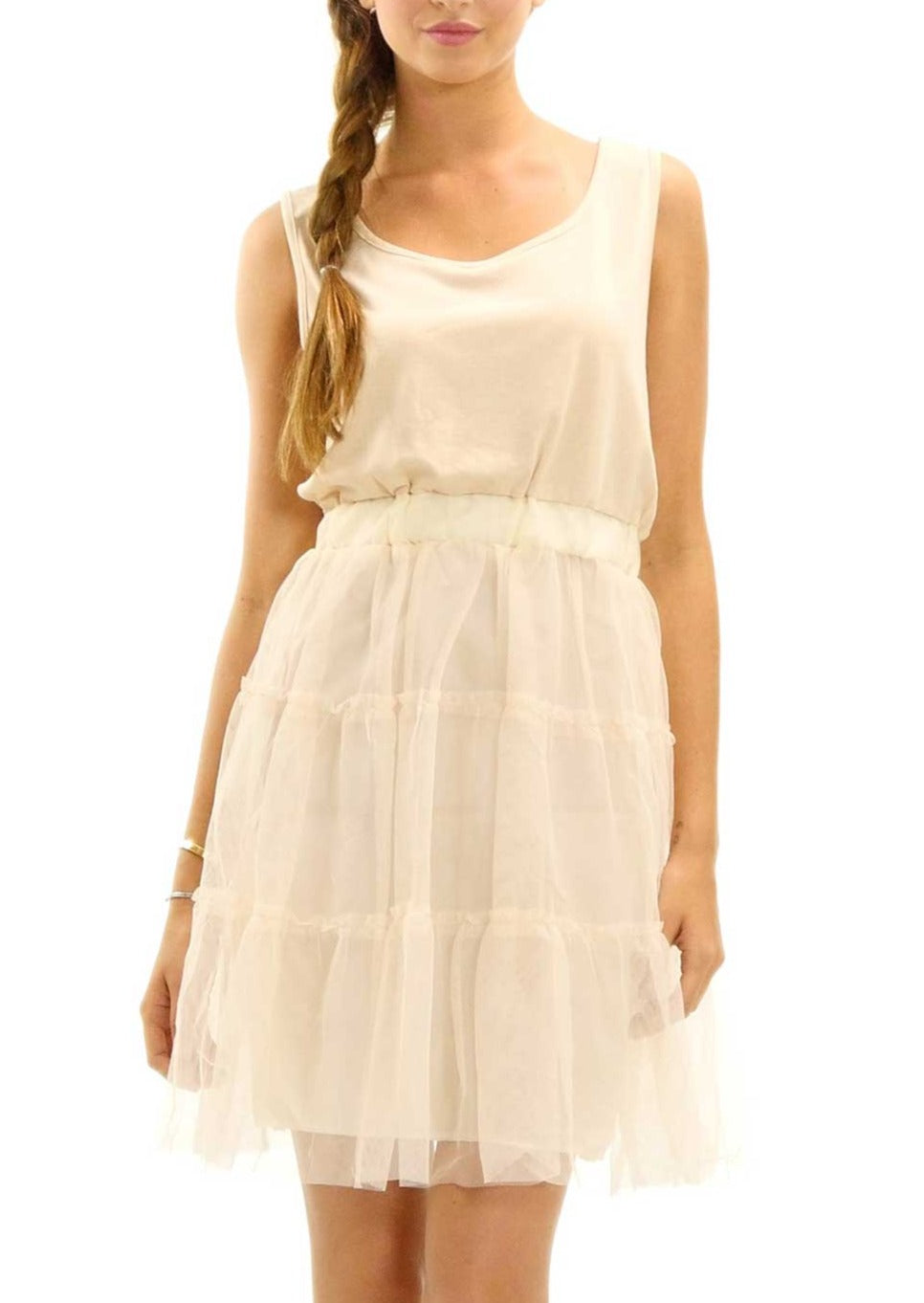 Sleeveless Full Slip with Mesh Skirt - Shop Lev