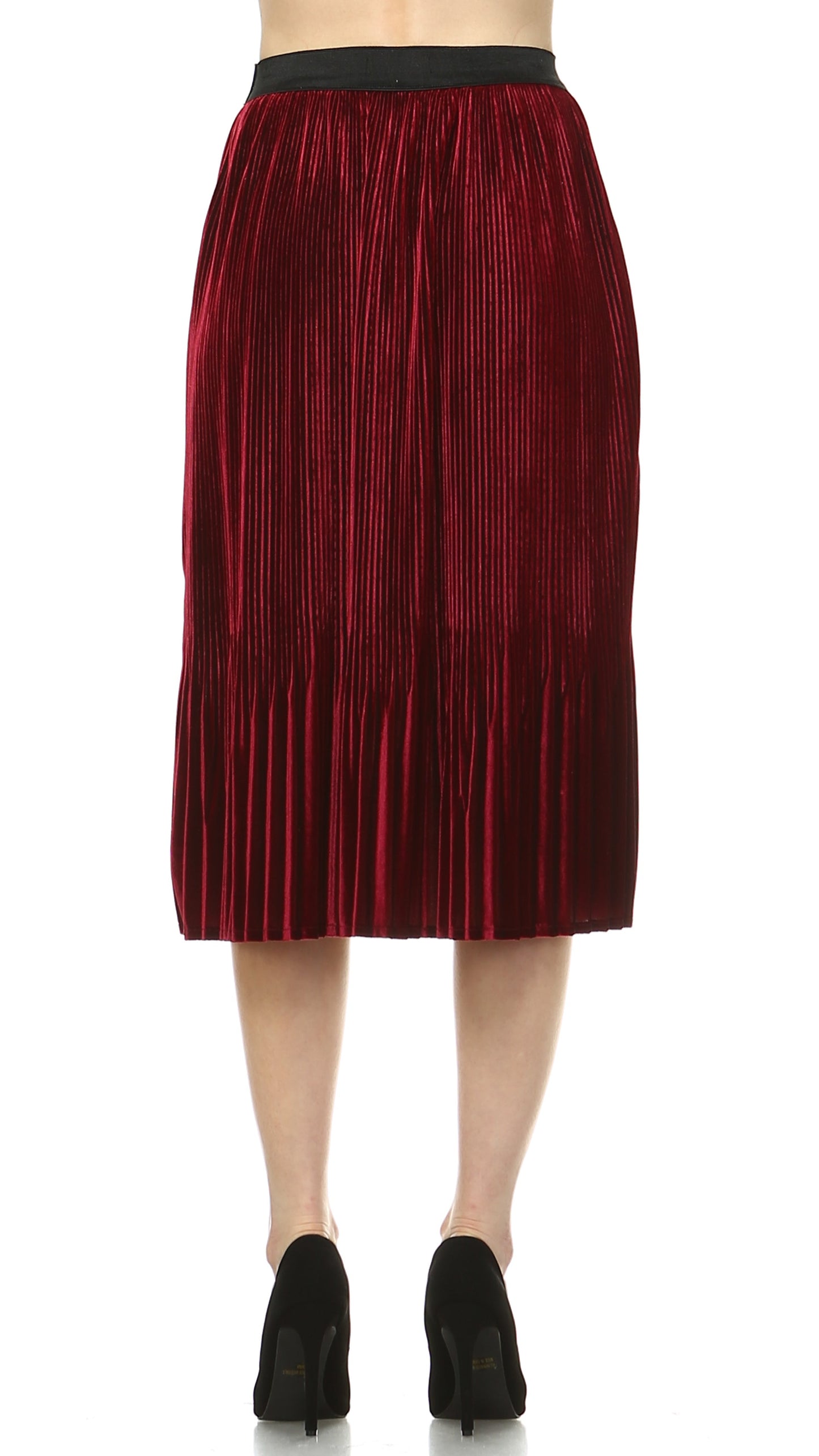 Women's Velvet Pleated Skirt - Shop Lev
