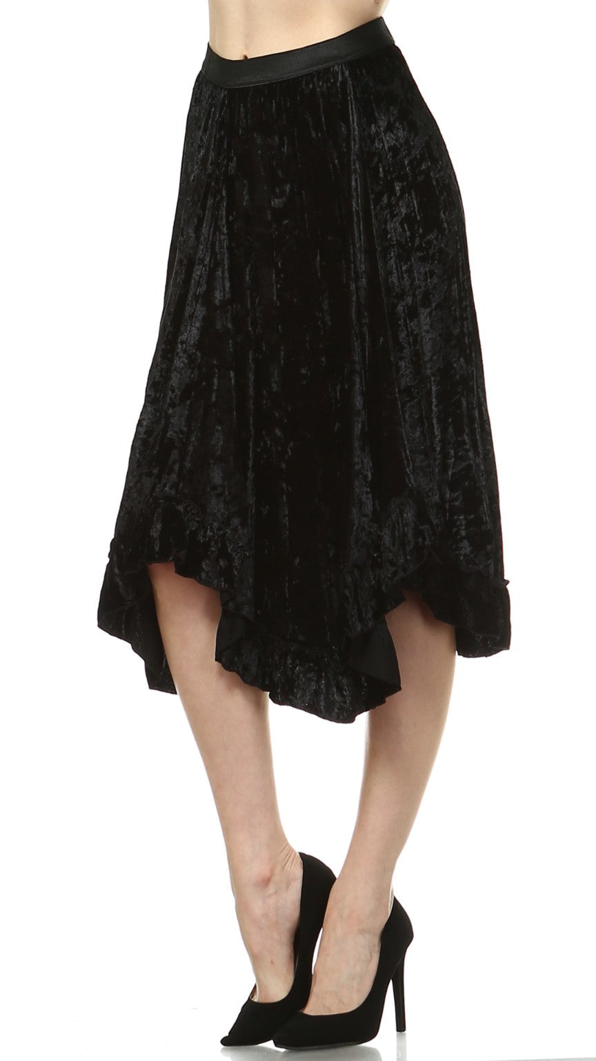 Women's Velvet Swing Skirt - Shop Lev