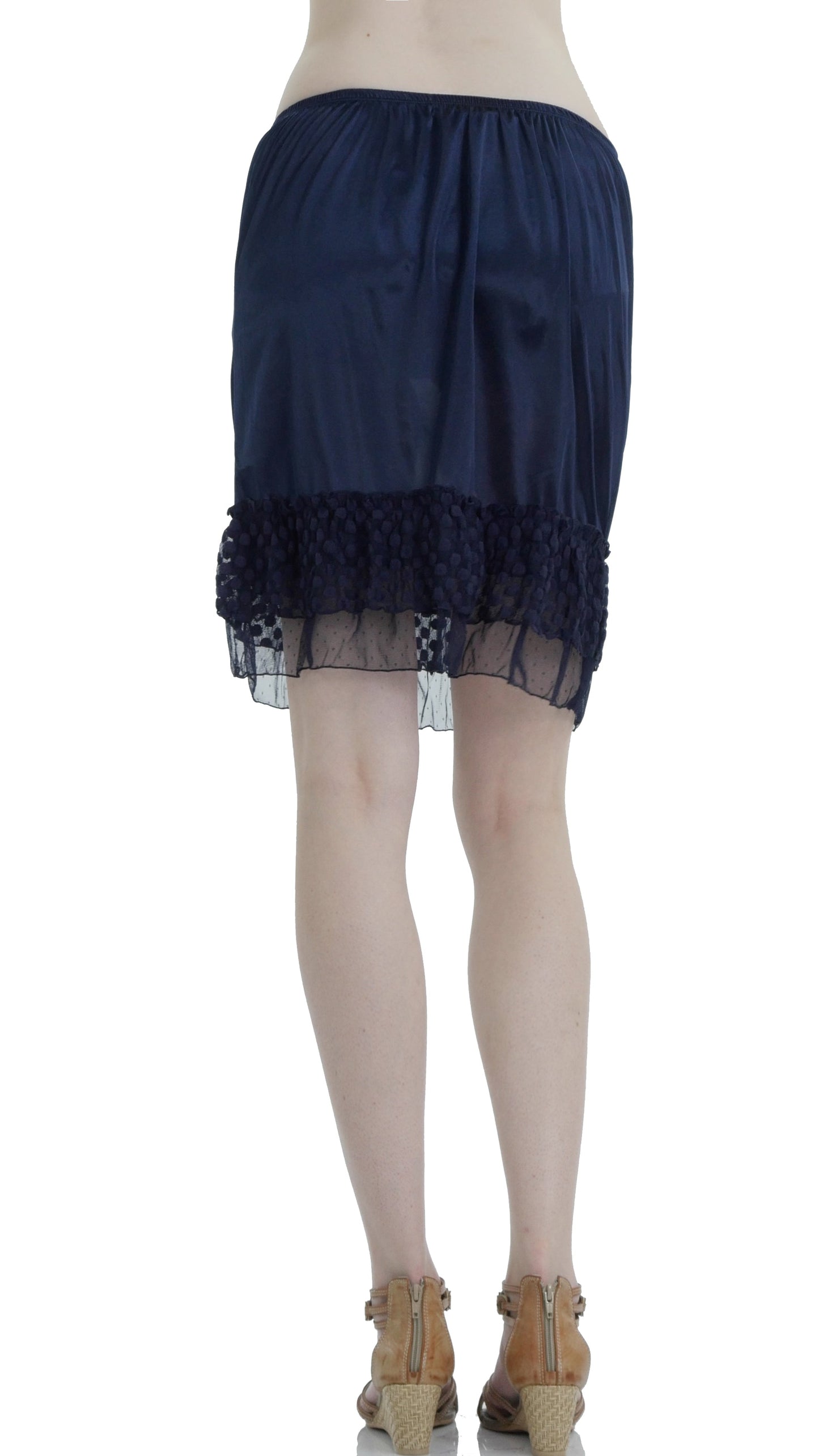 Women Bubble Lace Satin Half Slip Skirt Extender - Shop Lev