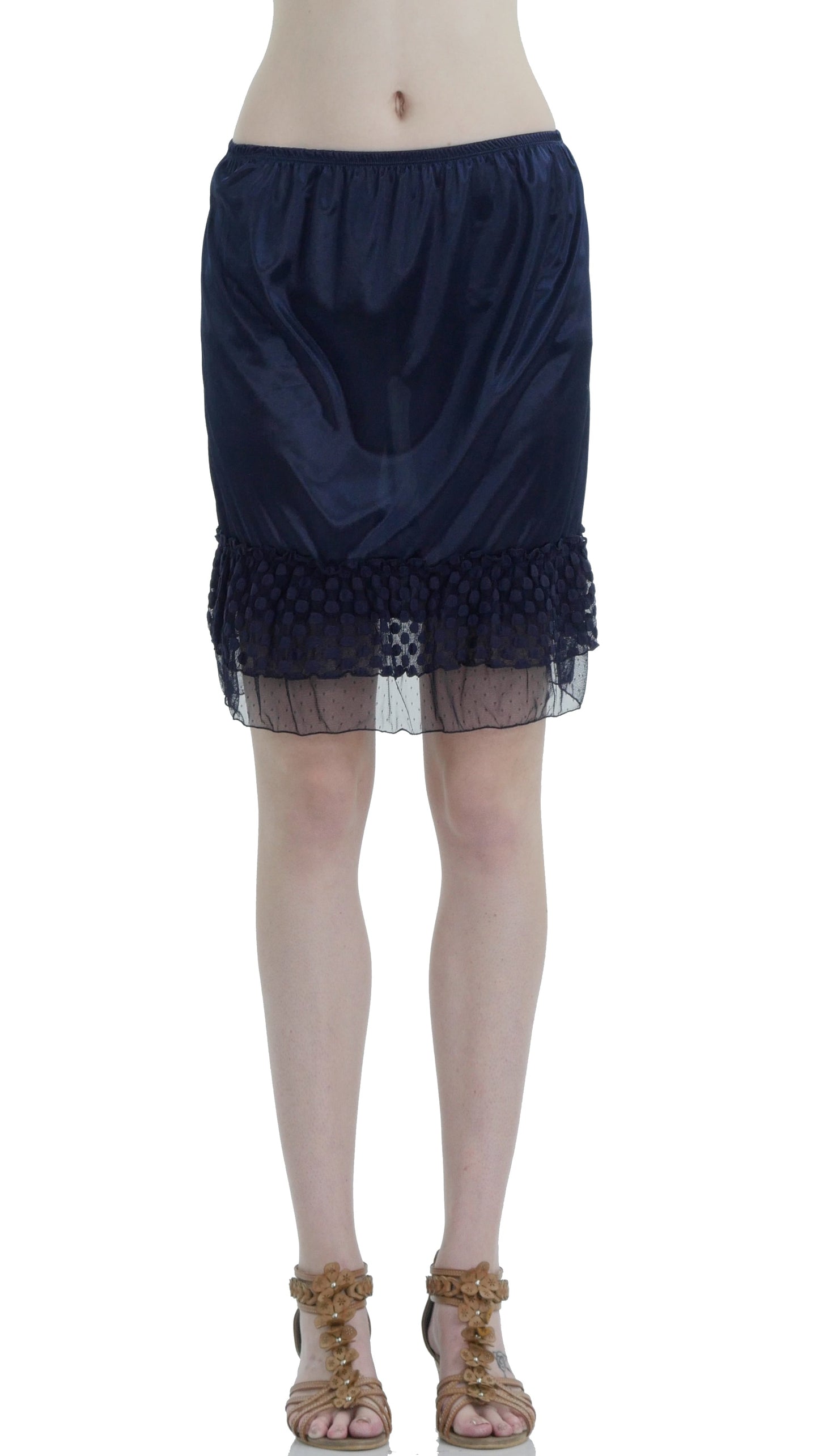 Women Bubble Lace Satin Half Slip Skirt Extender - Shop Lev