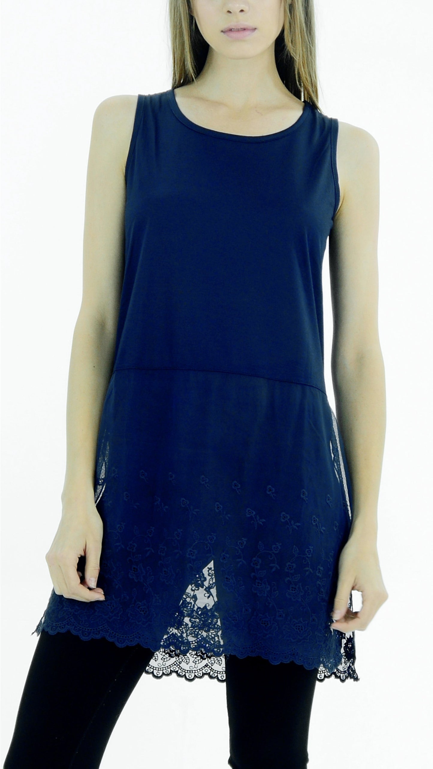 Women Lace Bottom Crop Tank and top extender - Shop Lev