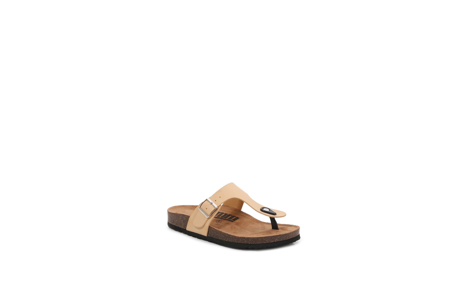 Women PU Hook and Loop Flip Flops Slider Sandals