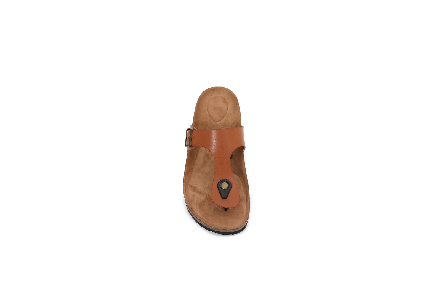 Women PU Hook and Loop Flip Flops Slider Sandals