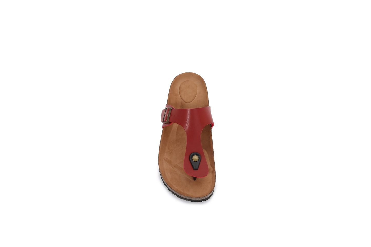 Women PU Hook and Loop Flip Flops Slider Sandals