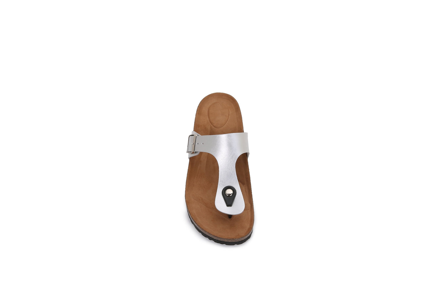 Women PU Hook and Loop Flip Flops Slider Sandals