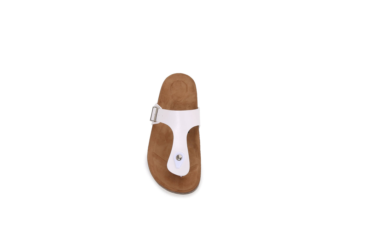 Women PU Hook and Loop Flip Flops Slider Sandals