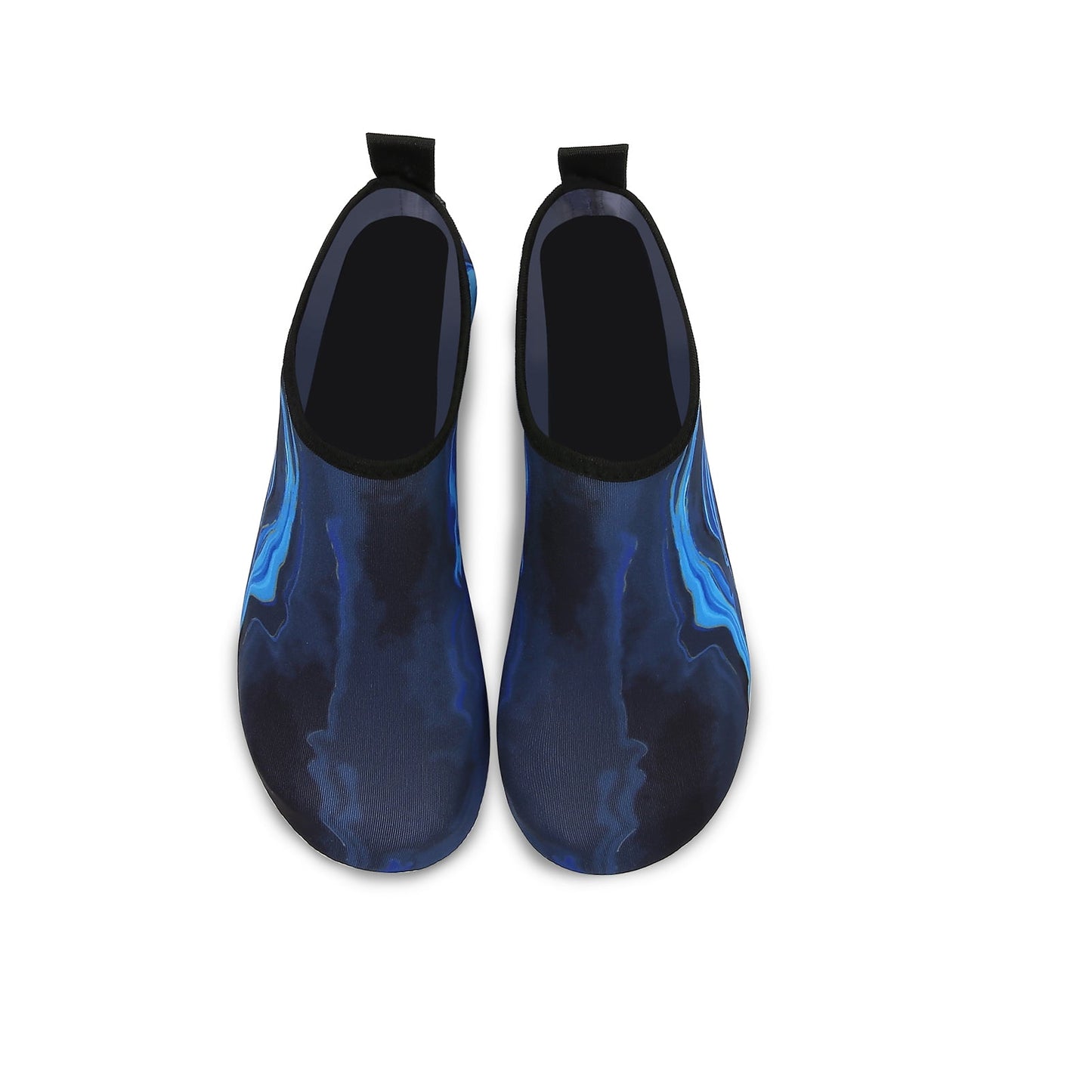 Men and Women a Slip On Barefoot Quick-Dry Beach Aqua Yoga Water Shoes (Water Smudge/Blue)
