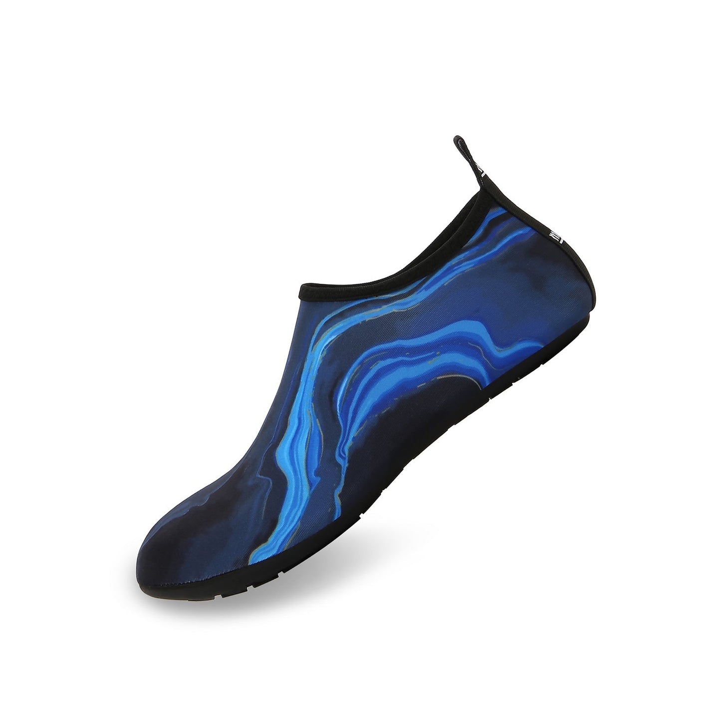 Men and Women a Slip On Barefoot Quick-Dry Beach Aqua Yoga Water Shoes (Water Smudge/Blue)