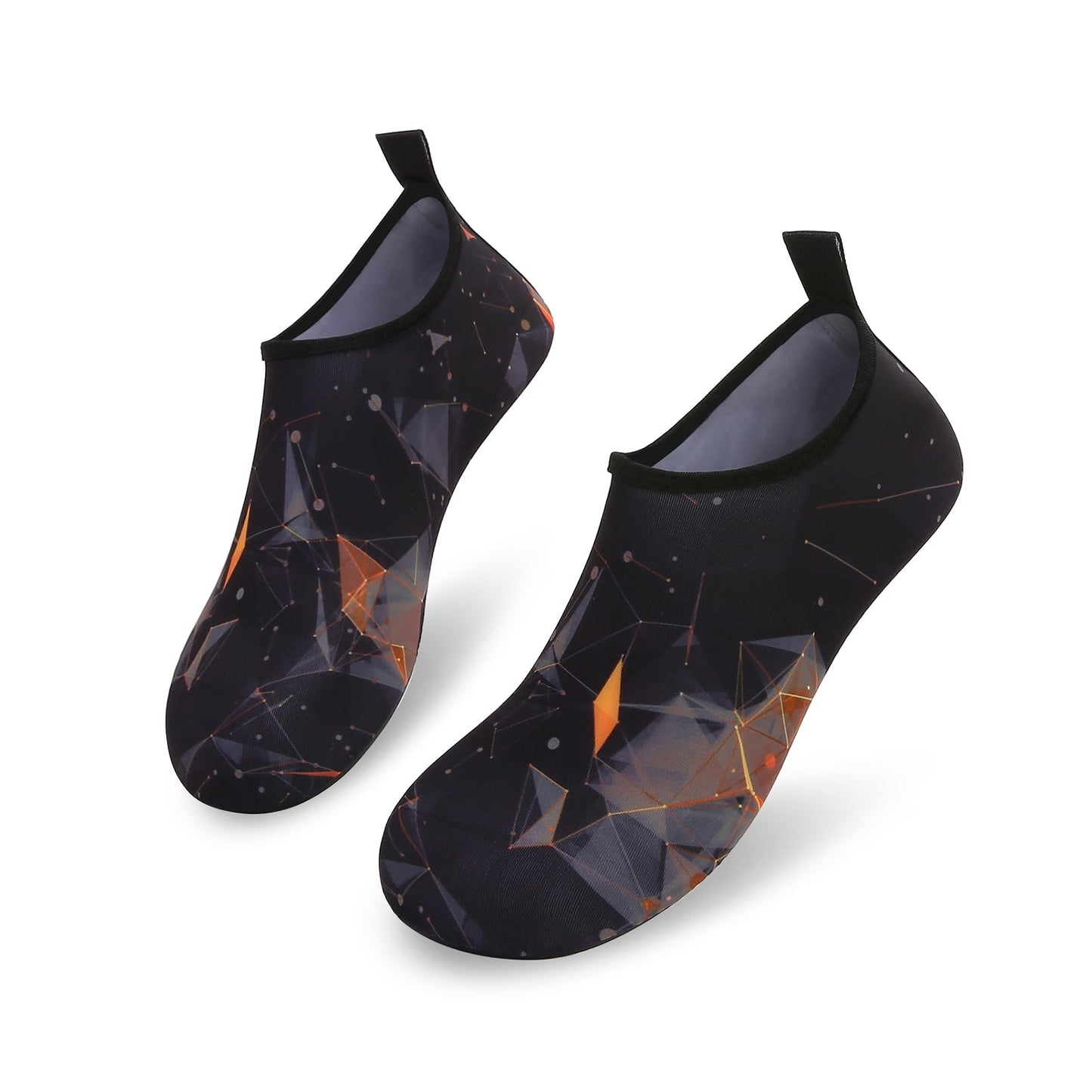 Men and Women a Slip On Barefoot Quick-Dry Beach Aqua Yoga Water Shoes (Prism/Black)