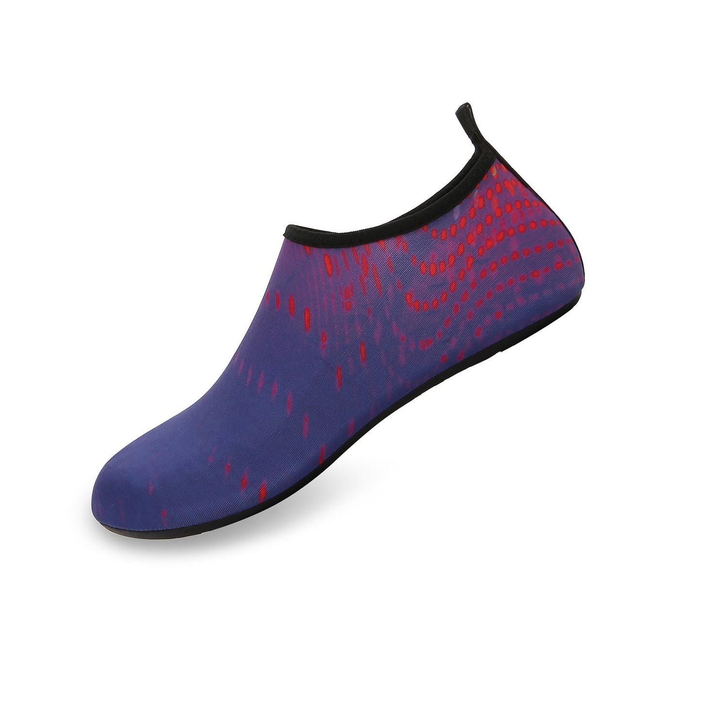 Men and Women a Slip On Barefoot Quick-Dry Beach Aqua Yoga Water Shoes (Meteor/Purple Red)