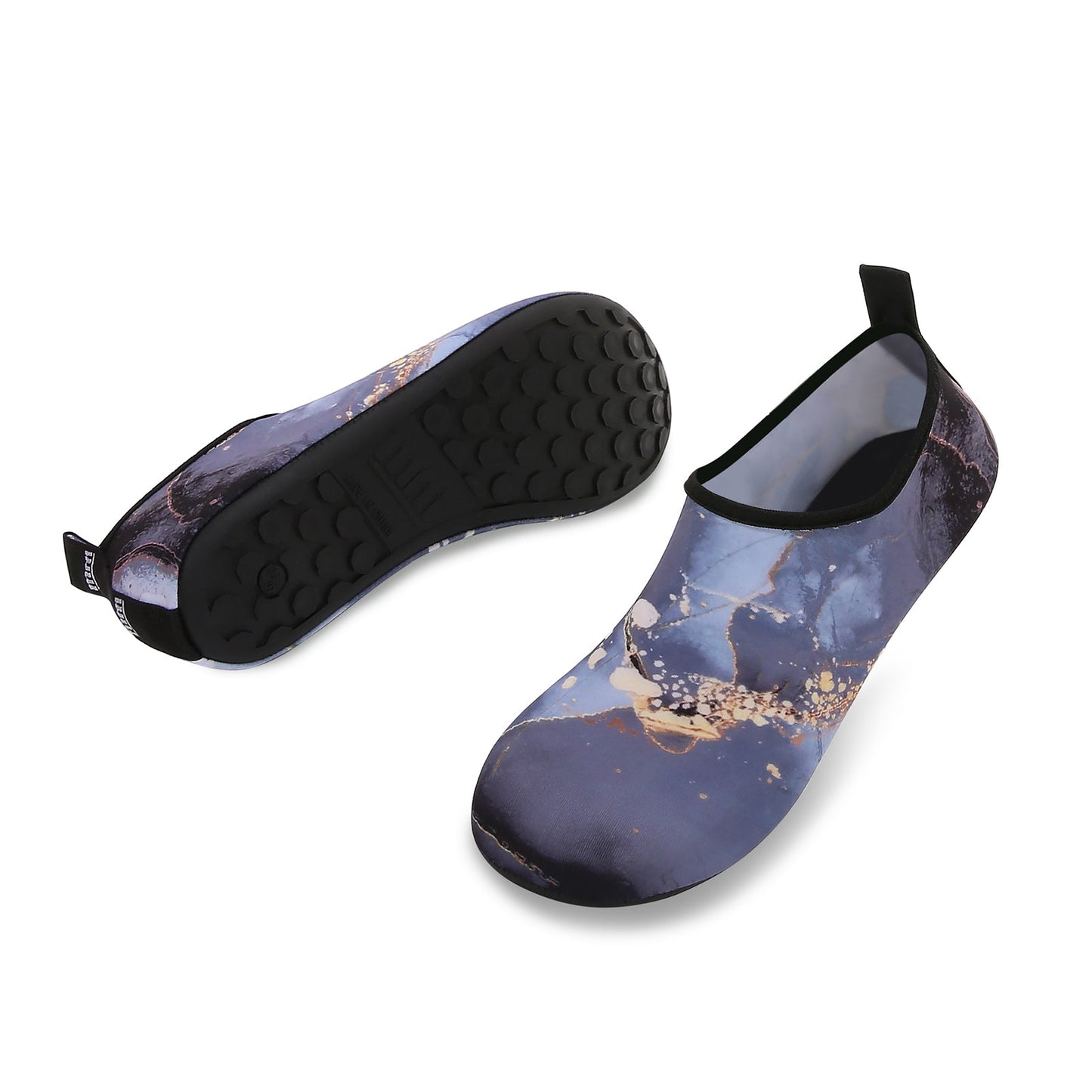 Men and Women a Slip On Barefoot Quick-Dry Beach Aqua Yoga Water Shoes (Gold Rush/Grey)