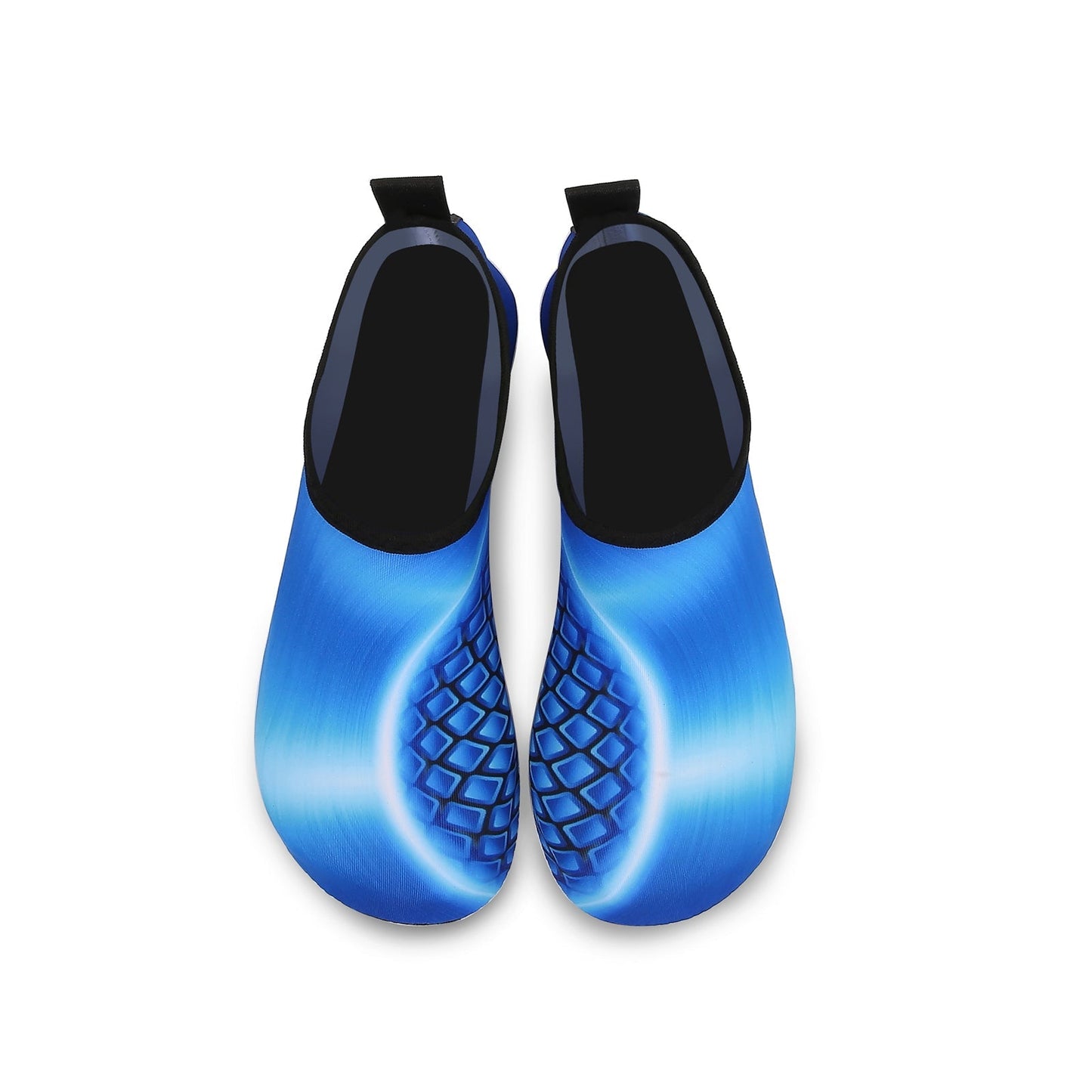 Men and Women a Slip On Barefoot Quick-Dry Beach Aqua Yoga Water Shoes (Tile/Blue)