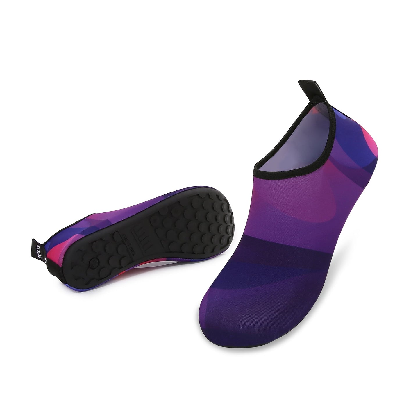 Men and Women a Slip On Barefoot Quick-Dry Beach Aqua Yoga Water Shoes (Layer/Purple)