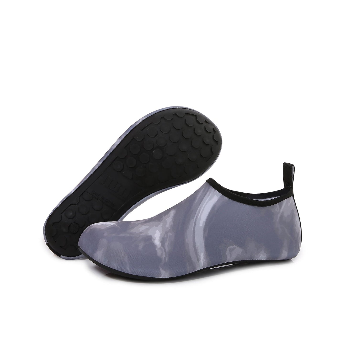 Men and Women a Slip On Barefoot Quick-Dry Beach Aqua Yoga Water Shoes (Fog/Grey)