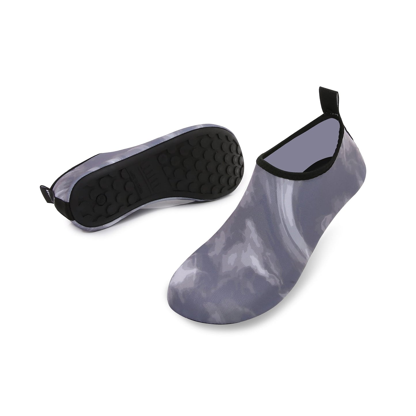 Men and Women a Slip On Barefoot Quick-Dry Beach Aqua Yoga Water Shoes (Fog/Grey)