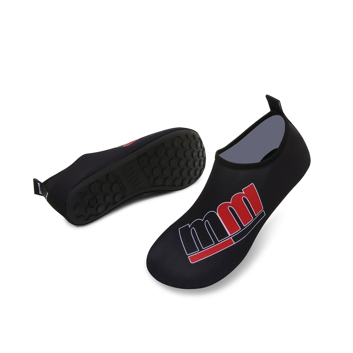 Men and Women a Slip On Barefoot Quick-Dry Beach Aqua Yoga Water Shoes (MM/Black)