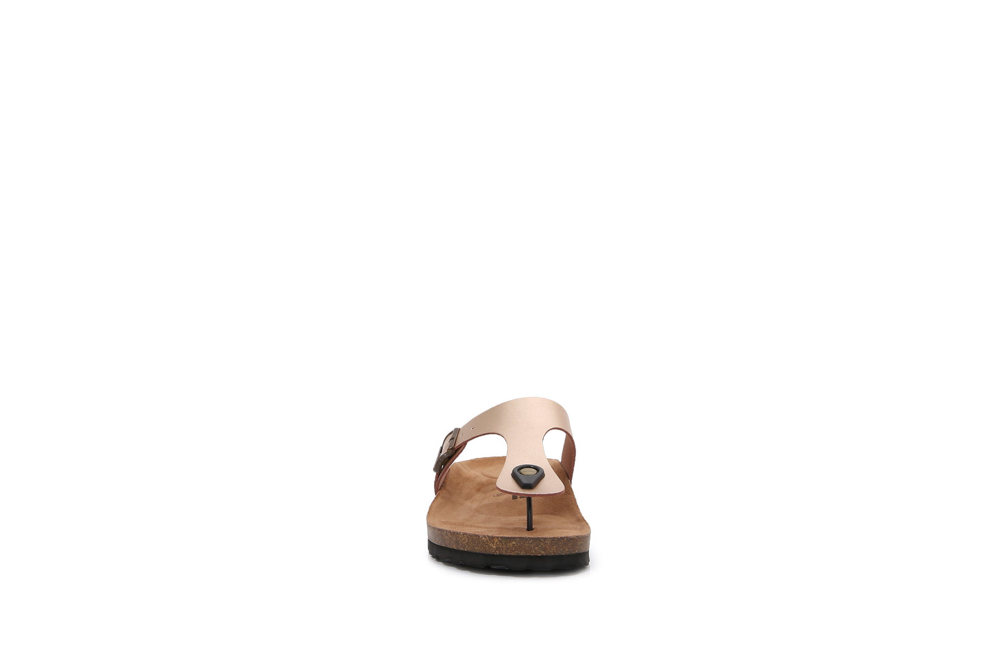 Women PU Hook and Loop Flip Flops Slider Sandals