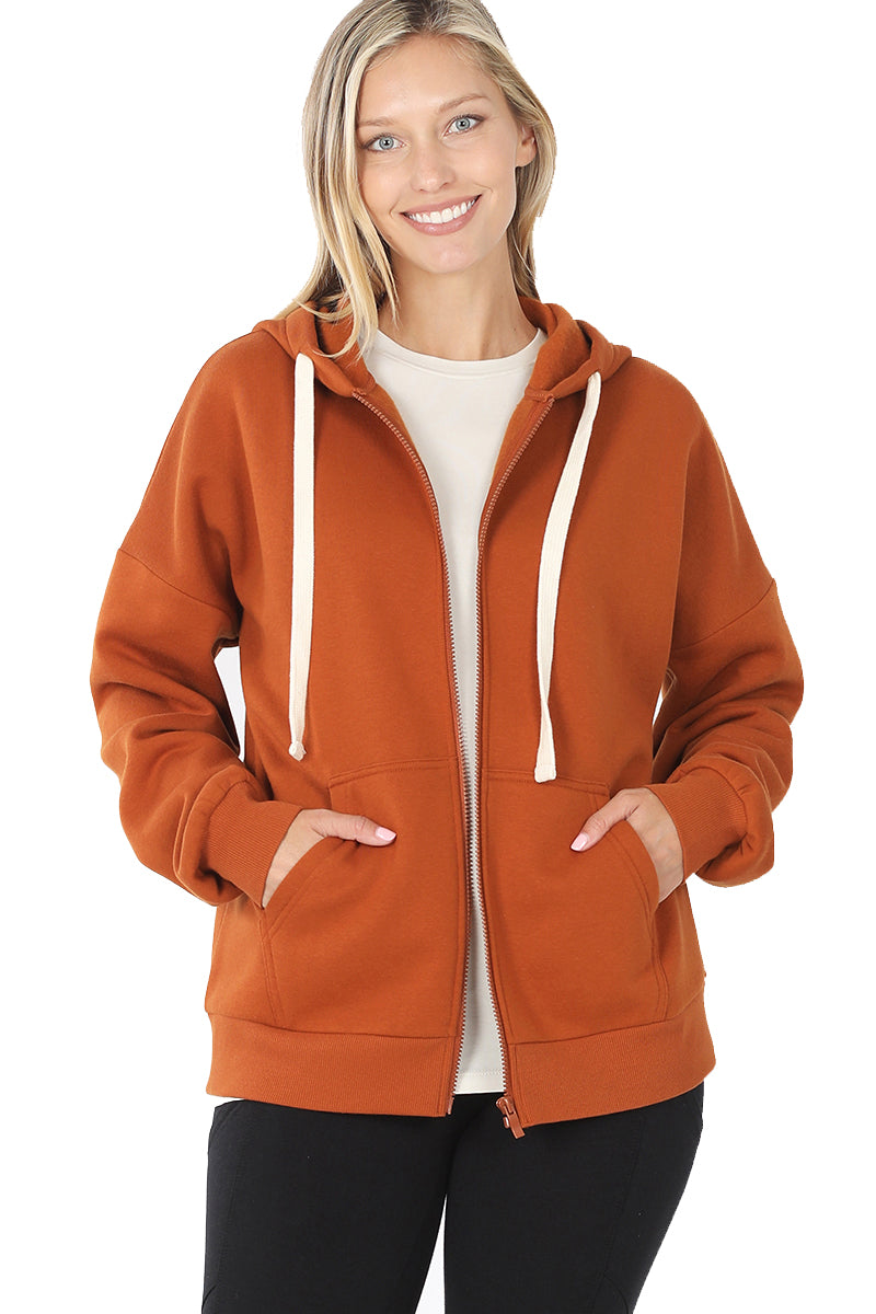 ZENANA Women 2 Piece Set Full-Zip Hoodie Jacket and Jogger Pants