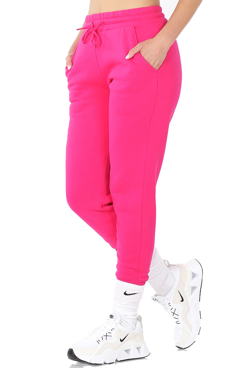 Women's Cotton Blend Relax Fit Cropped Jogger Lounge Sweatpants Running Pants