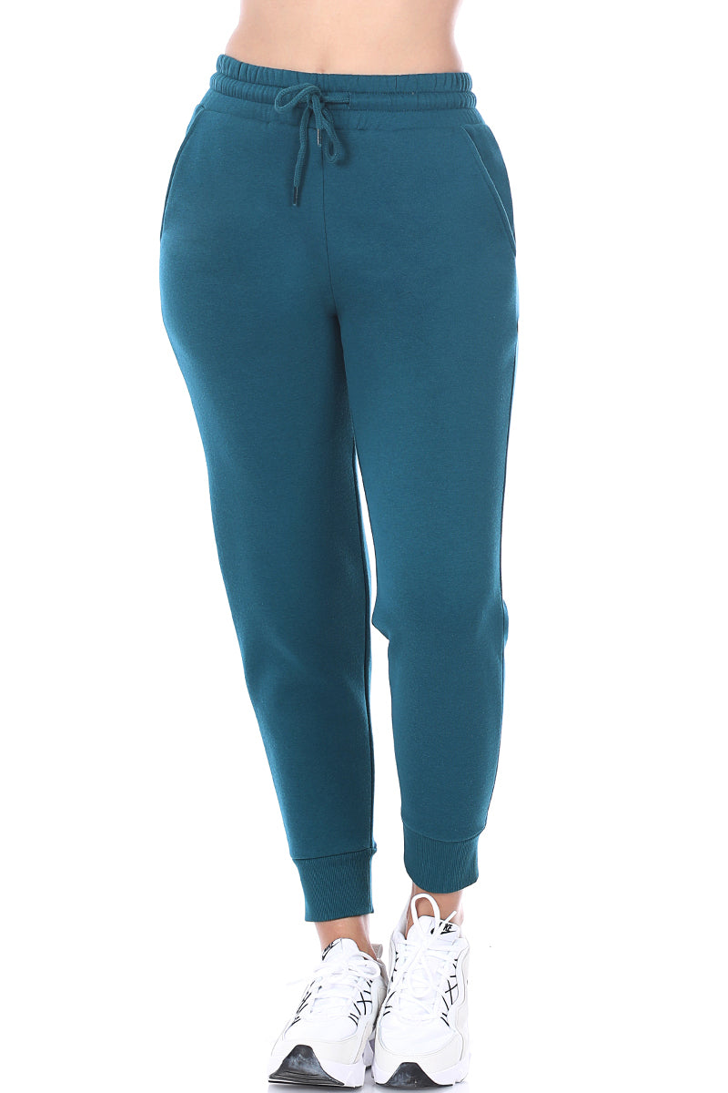 Women's Cotton Blend Relax Fit Cropped Jogger Lounge Sweatpants Running Pants