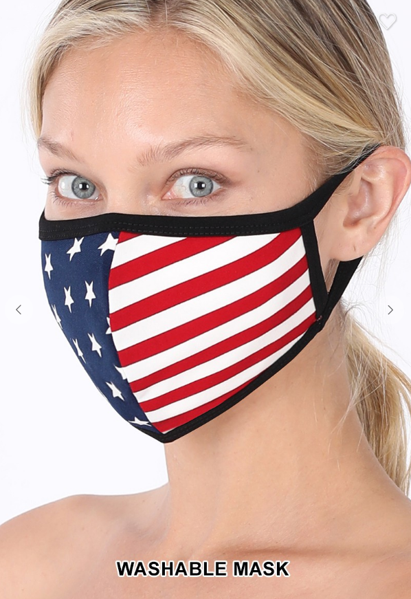 Various 6 Pack 3D Shape Washable Cotton Fashion Mask