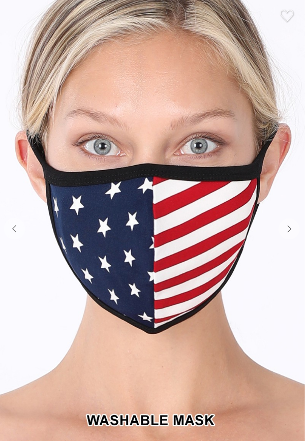 Various 6 Pack 3D Shape Washable Cotton Fashion Mask