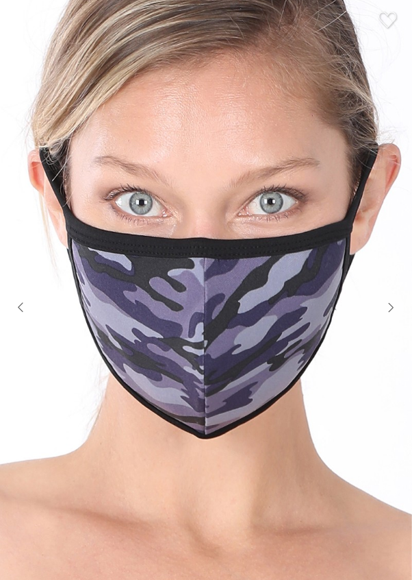 Various 6 Pack 3D Shape Washable Cotton Fashion Mask