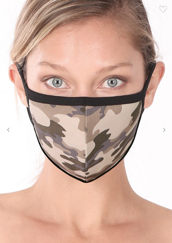 Various 6 Pack 3D Shape Washable Cotton Fashion Mask