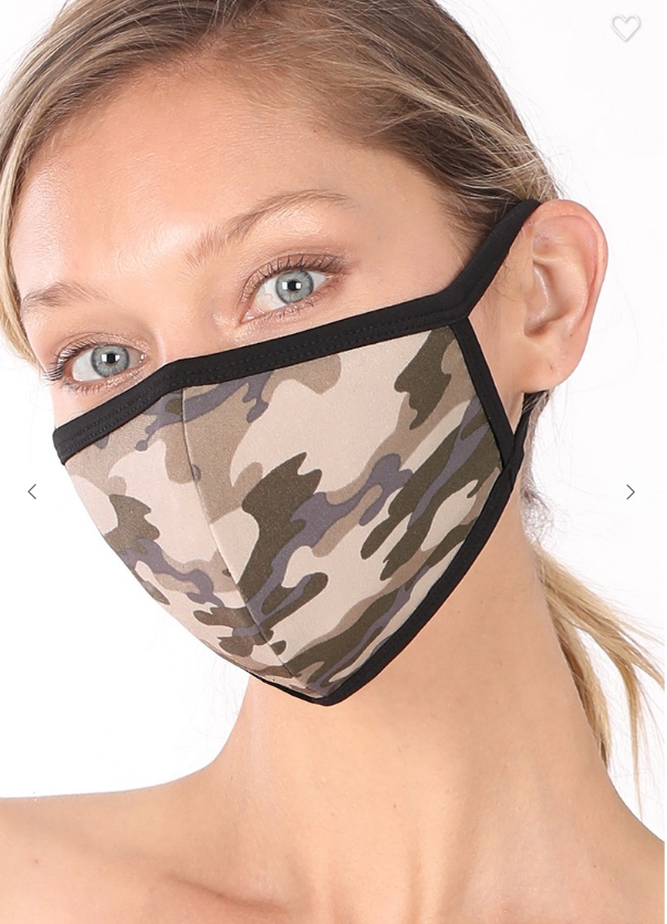 Various 6 Pack 3D Shape Washable Cotton Fashion Mask