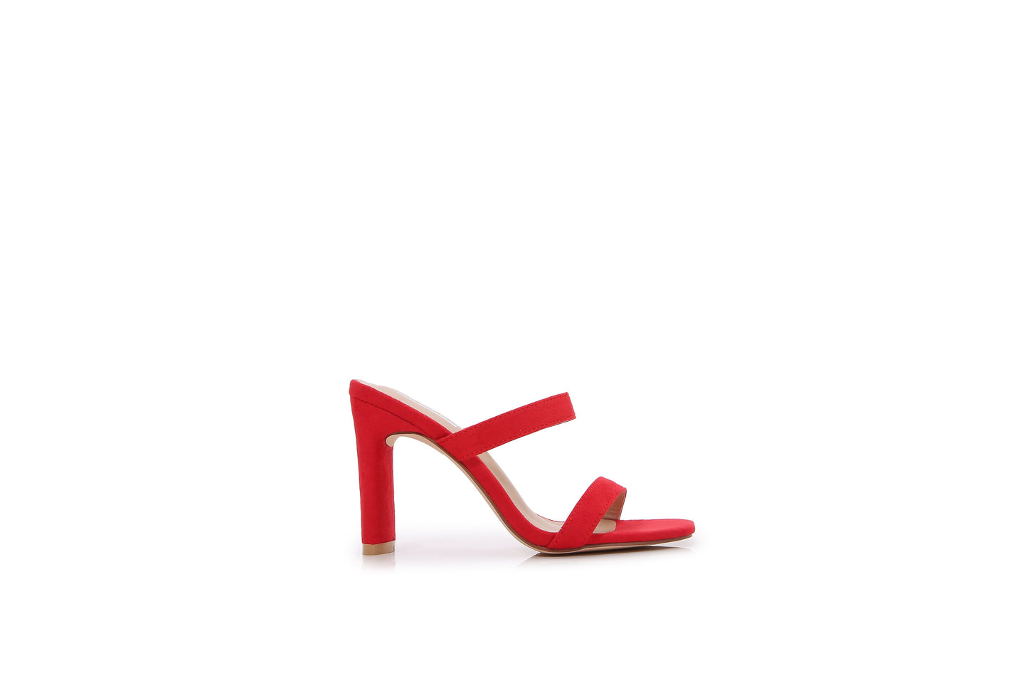 Women Multi Style Single and double Strap High Chunky Heeled Sandals (Double Solid Black)