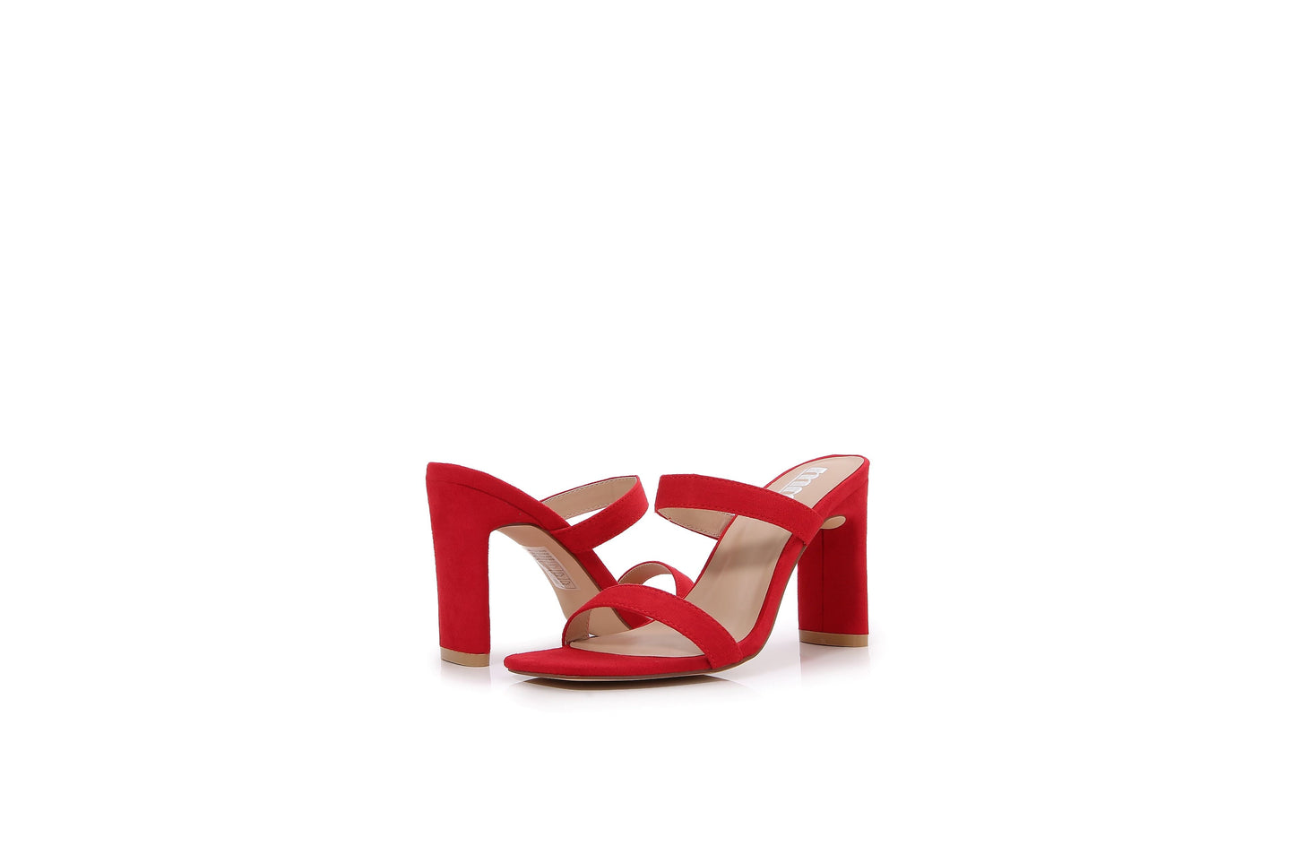 Women Multi Style Single and double Strap High Chunky Heeled Sandals (Double Solid Black)