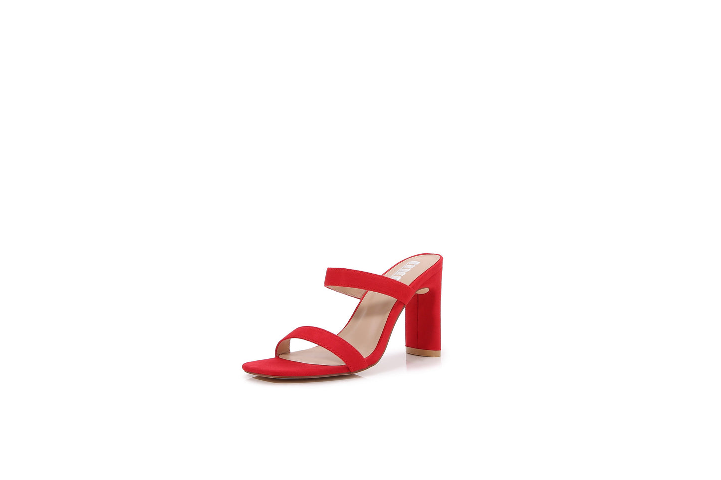 Women Multi Style Single and double Strap High Chunky Heeled Sandals (Double Solid Black)