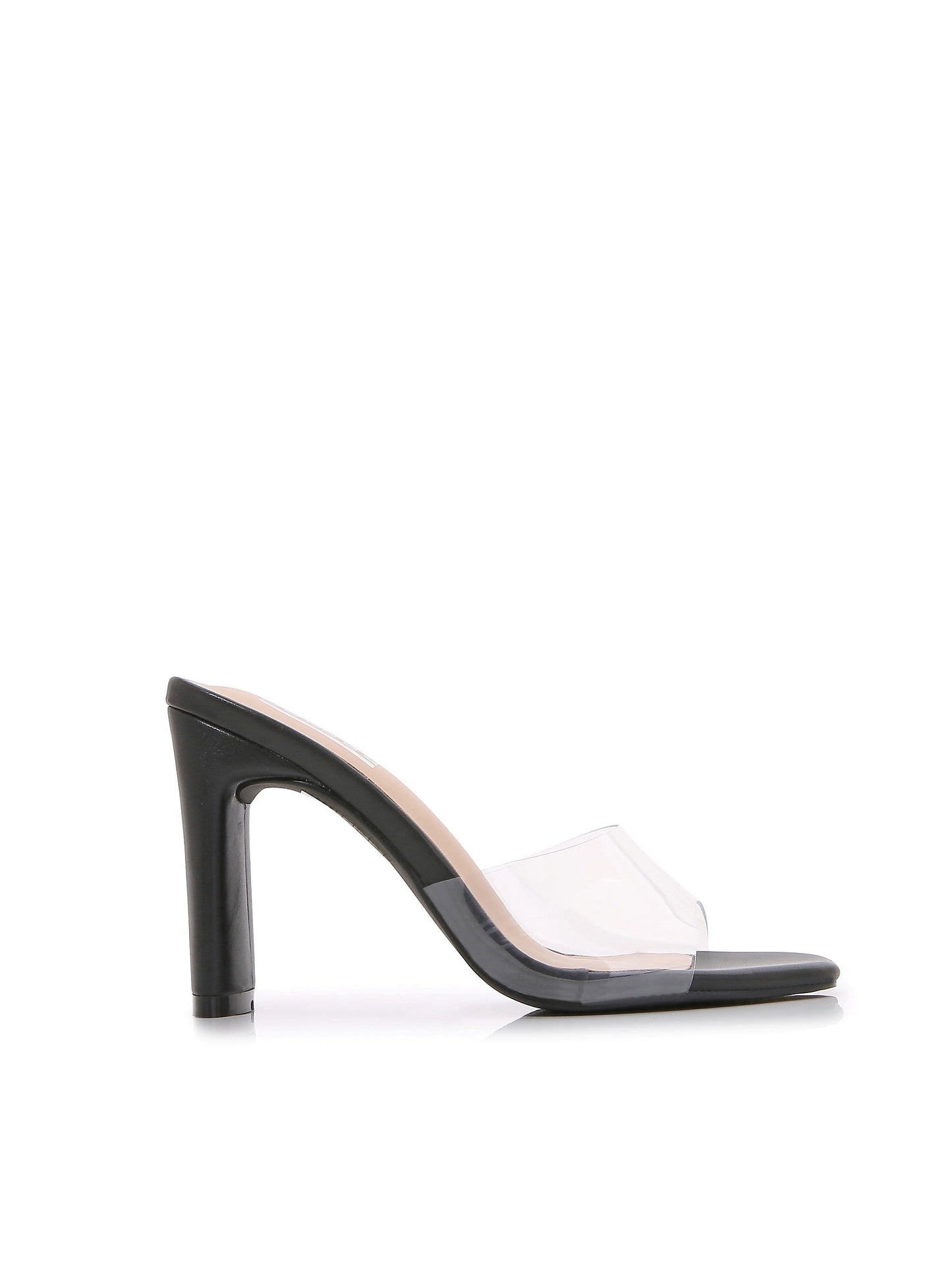 Transparent Open Toe High Chunky Heeled Sandals