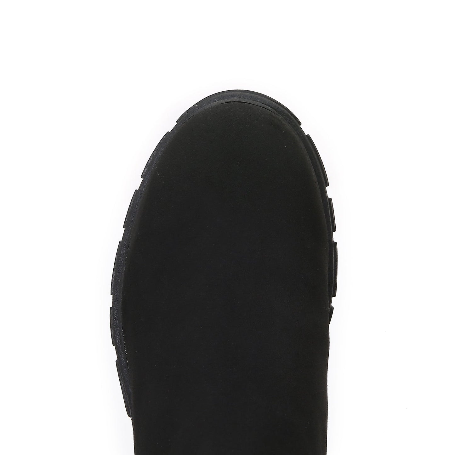 Women Matte Suede Chunky Platform Chelsea Boots Ankle Booties with Elastic Gussets