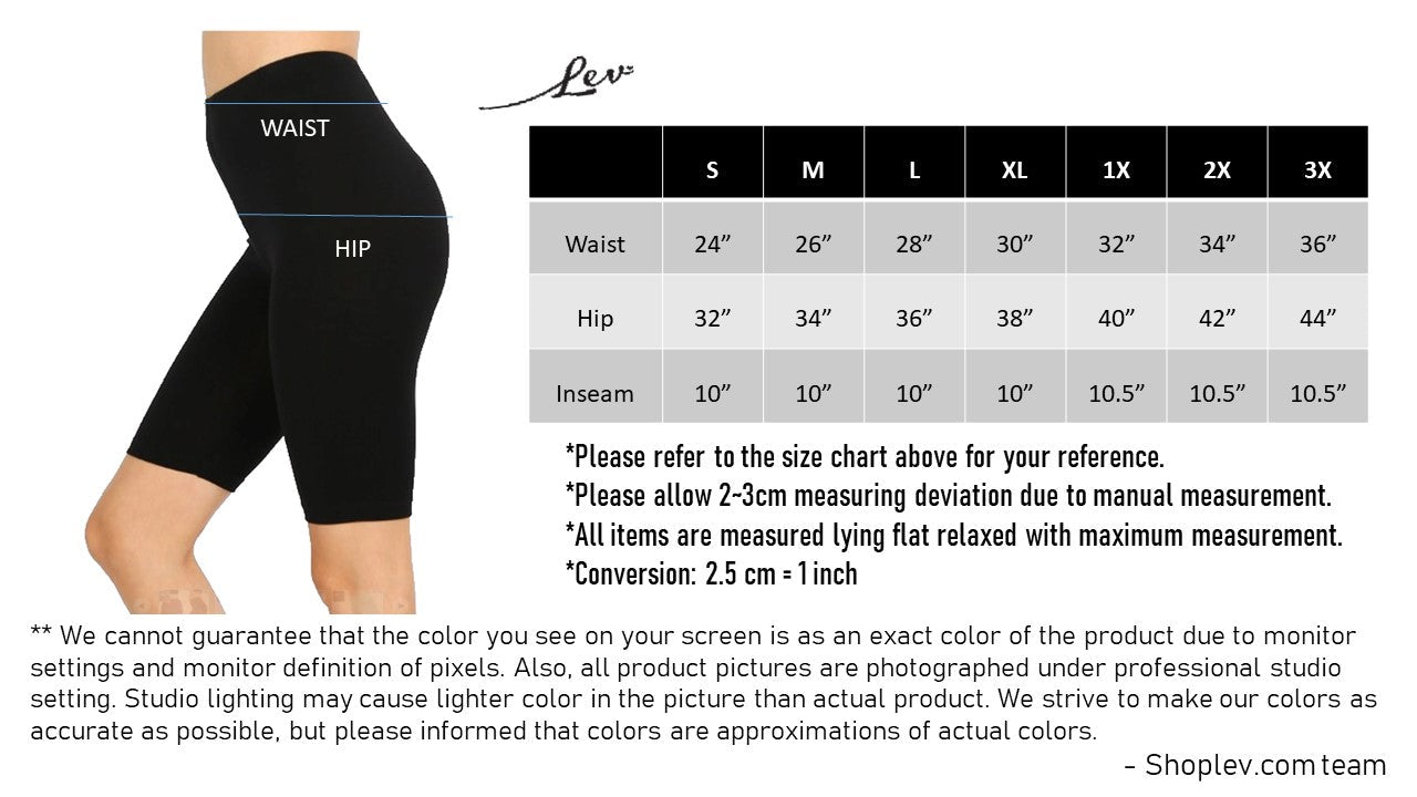 Women Cotton High Waist Active Bike Short Leggings - 10" Length