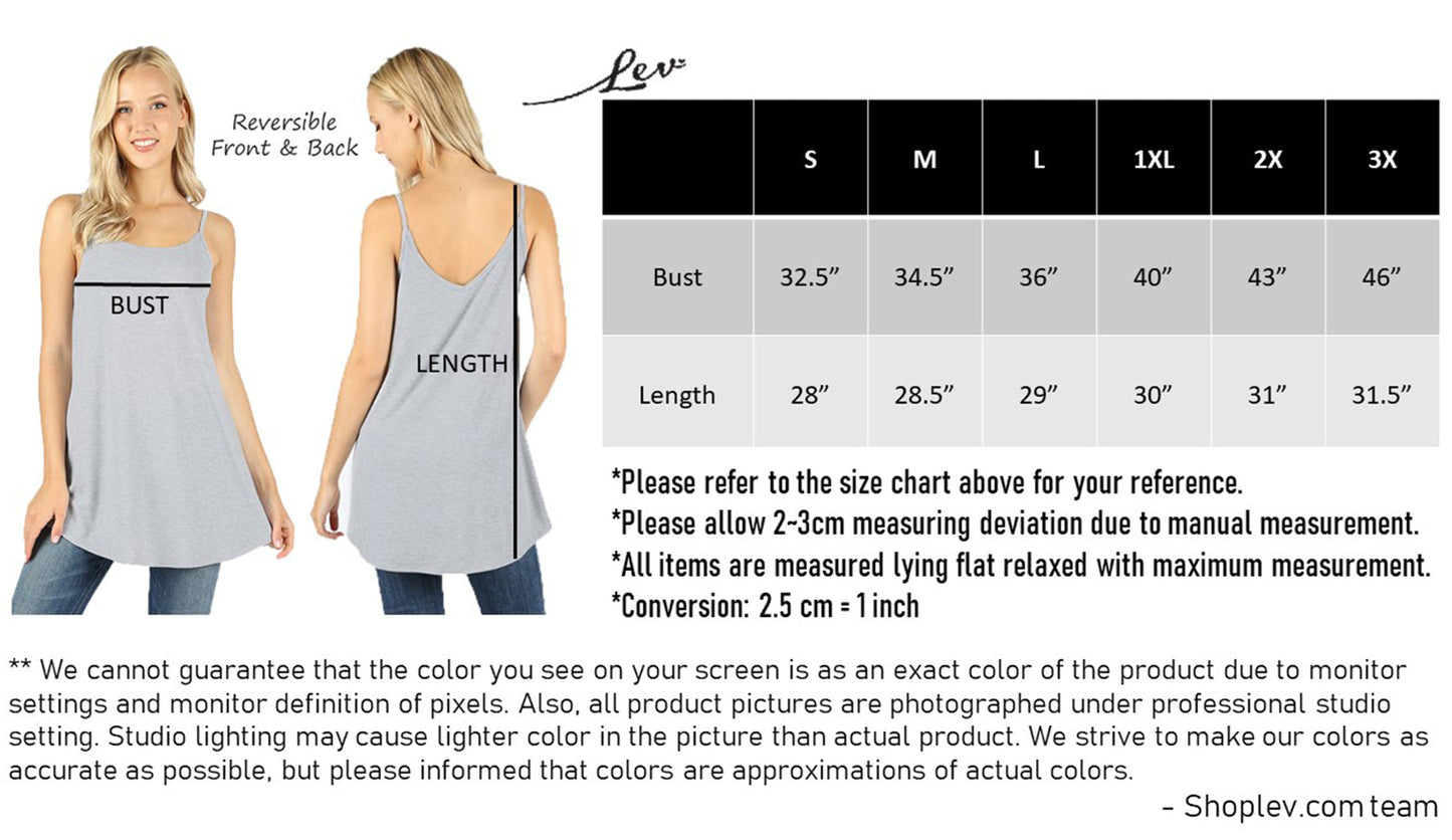 Women Reversible flare camisole tank top
