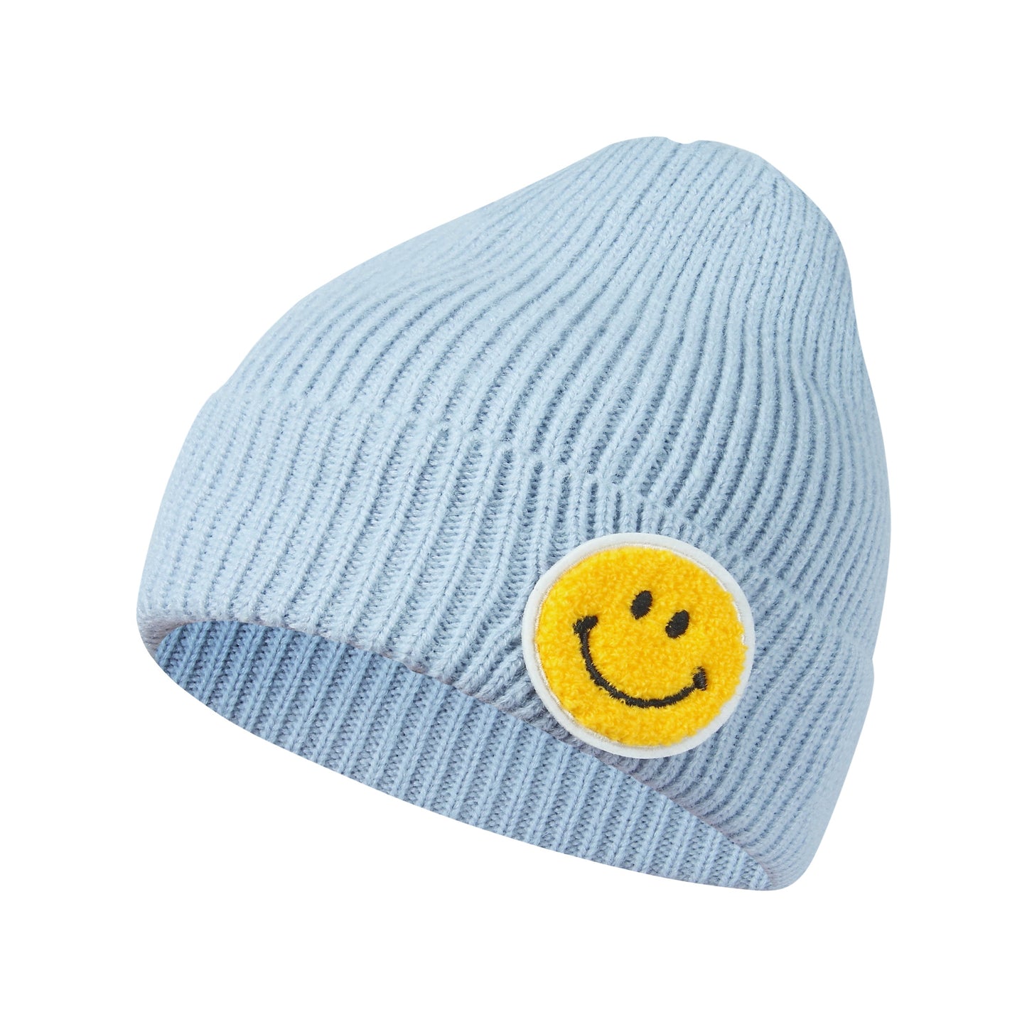Casual Pastel Tones Yellow Smile Happy Face Beanie