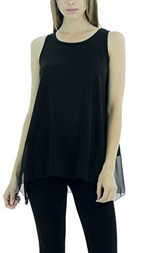 Women's Basic Tank Top Slip with Sheer Chiffon Trim Bottom - Shop Lev