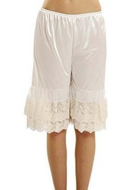 Women's Double Lace Snip-in Satin Pettipants, Pant Slip, Bloomer - Shop Lev